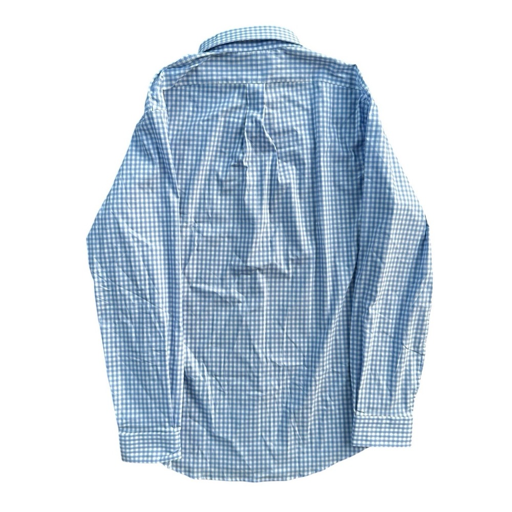 Polo Ralph Lauren Performance Button Up Shirt Gingham Blue Striped Men's Size L - Picture 4 of 8